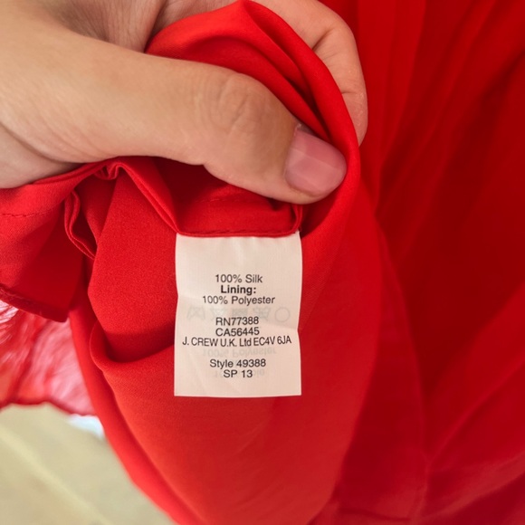 Red Silk J Crew Dress - Picture 10 of 10